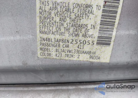 2014 Nissan Altima 3.5 Sl z USA, uszkodzony, nr VIN 1N4BL3AP8EN255055